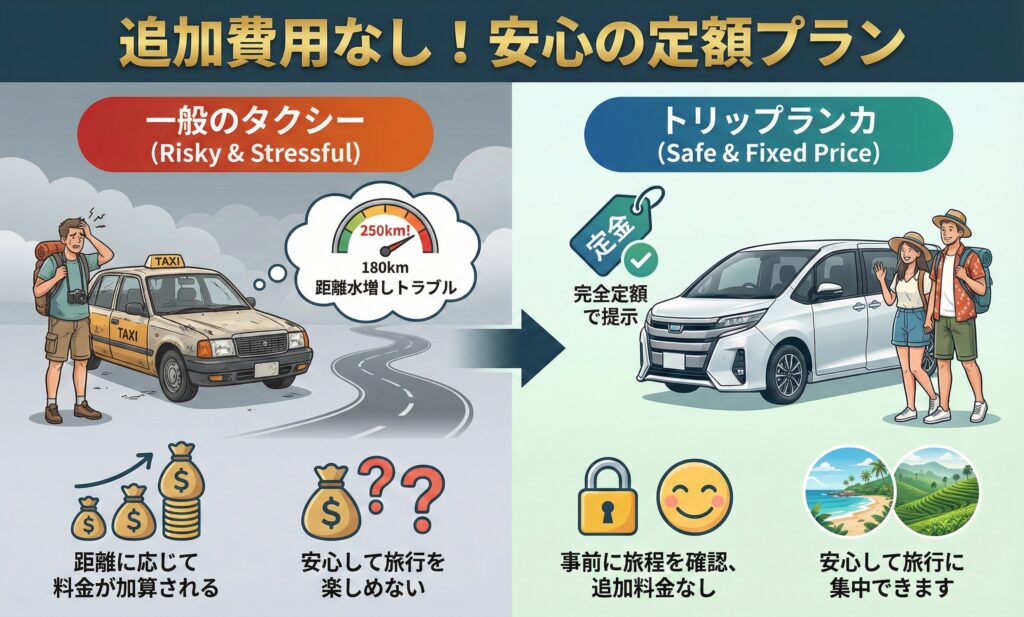ランカトリップは追加費用なしの定額プラン