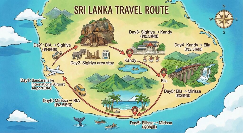 大周遊コース①：文化三角地帯〜茶畑〜南西部