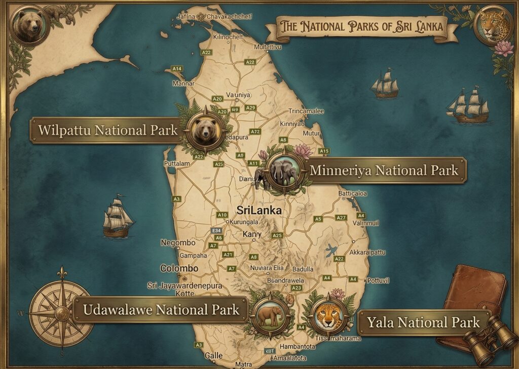 スリランカのサファリの所在