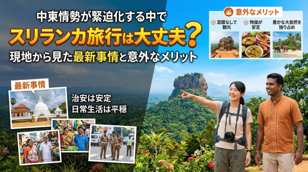 中東情勢が緊迫化する中でスリランカ旅行は大丈夫？現地から見た最新事情と意外なメリット
