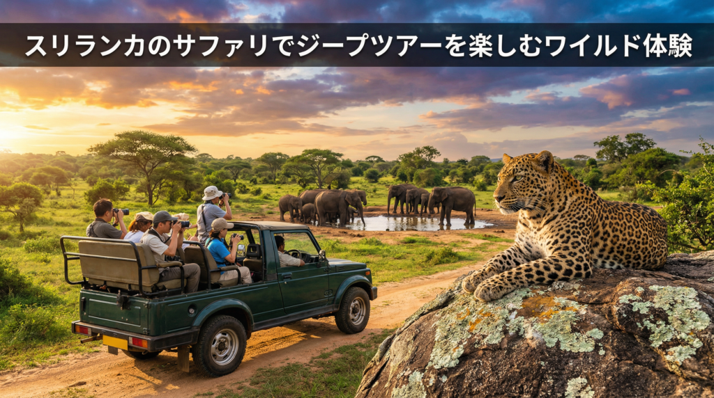 スリランカのサファリでジープツアーを楽しむワイルド体験