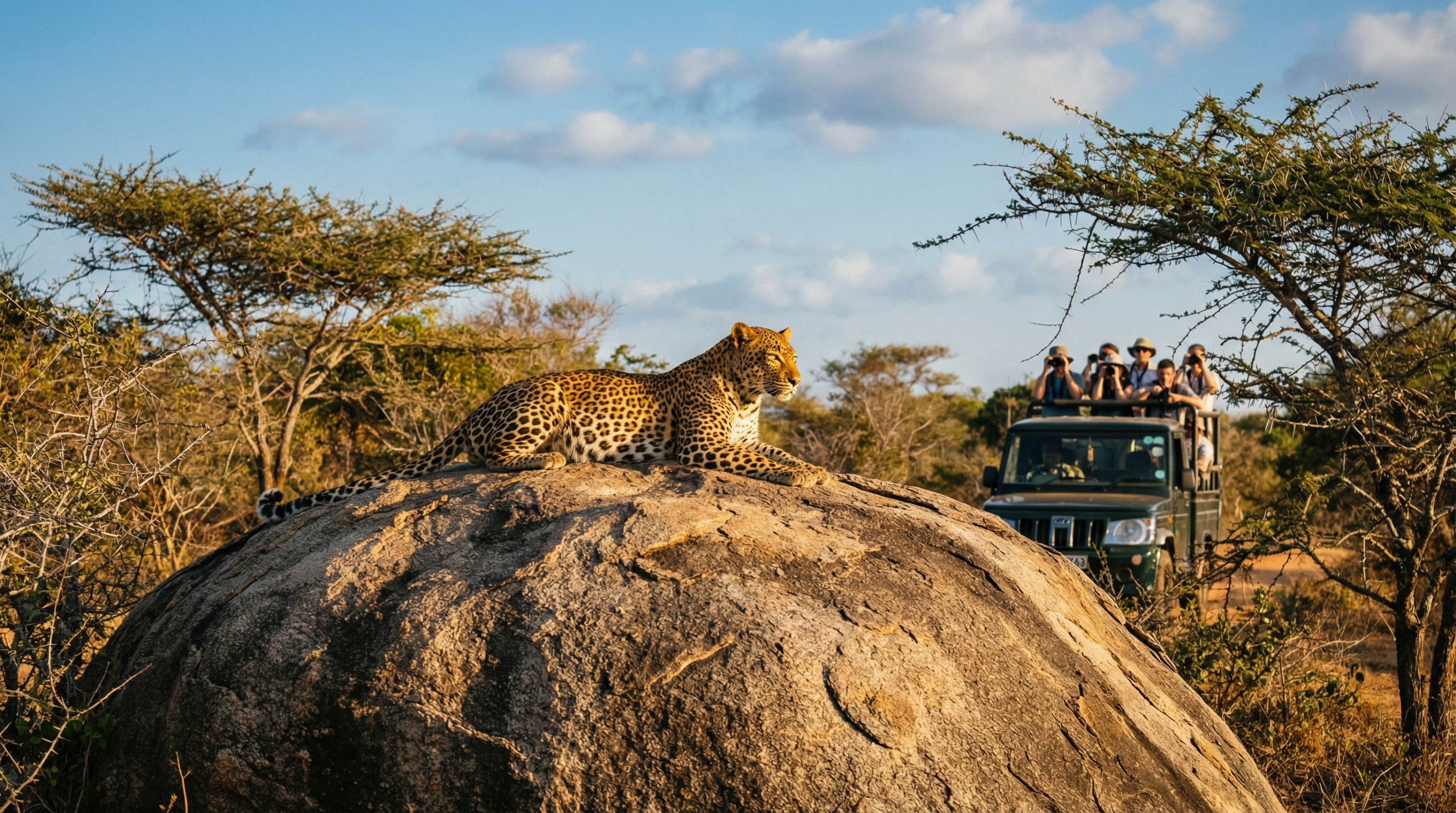 ヤーラ国立公園のスリランカヒョウ