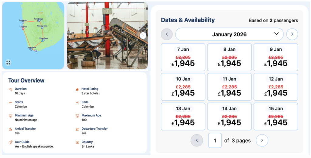 On The Go Tours offers a 10-day tour with an English-speaking guide starting at approximately £1,940 (about €2,200) per person