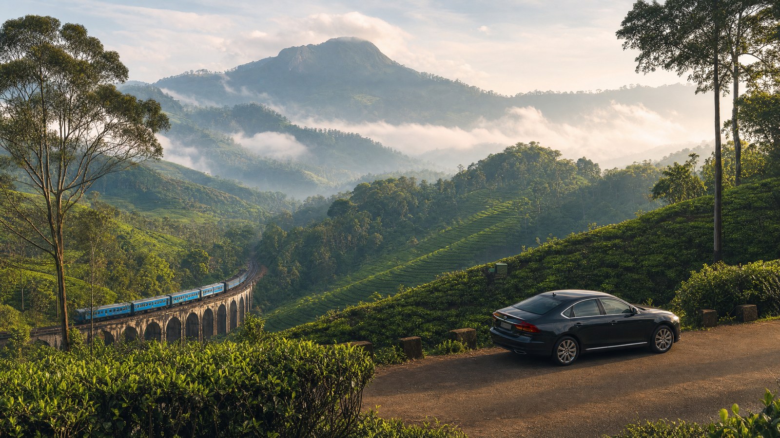 Luxury tea country route through Nuwara Eliya during a two week Sri Lanka itinerary
