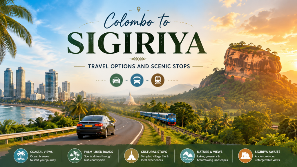 Colombo to Sigiriya: Travel Options and Scenic Stops